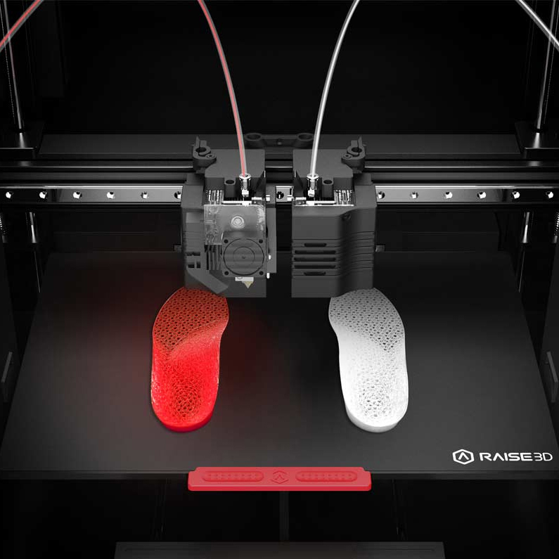 raise-e2-3d-drucker-idex-probedruck raise e2 3d drucker idex probedruck