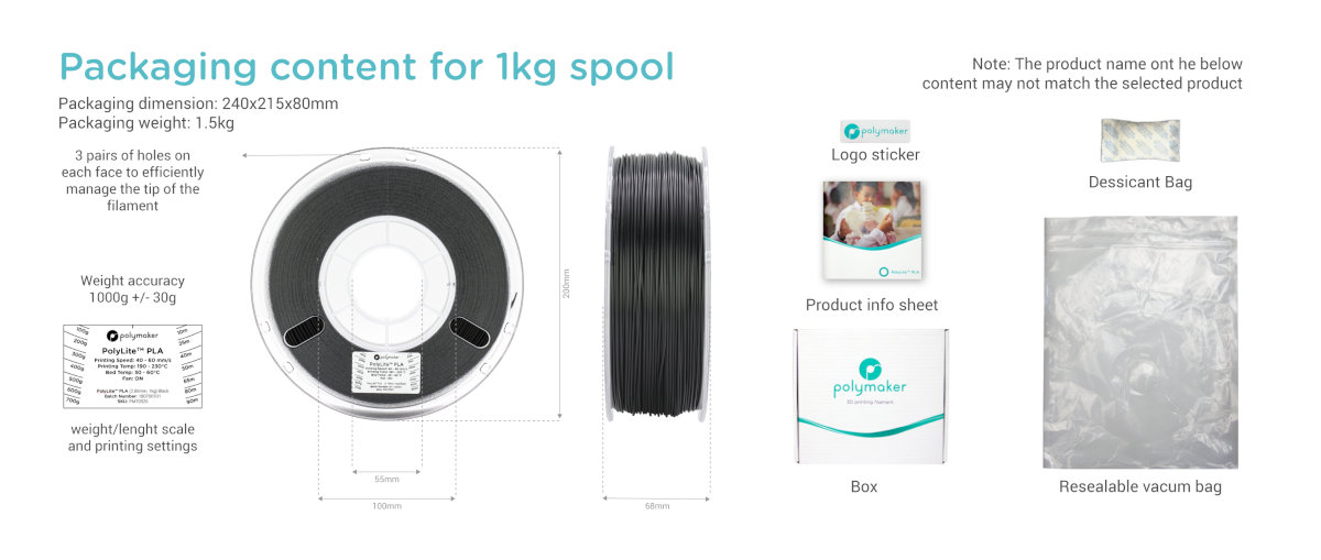 polymaker polylite petg schwarz kaufen 3dee Verpackung