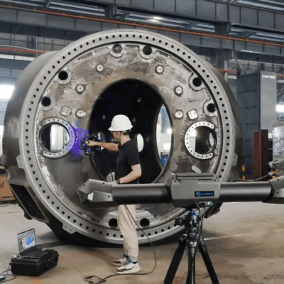 Scanology-ScanTrack-3D-Scan-System Scannen eines großen Objektes mit dem ScanTech TrackScan