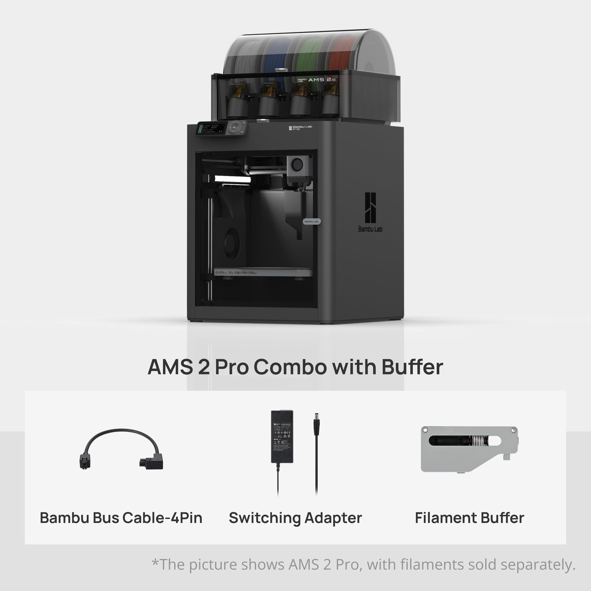 Bambu Lab P1S AMS 2 Pro Combo mit Buffer
